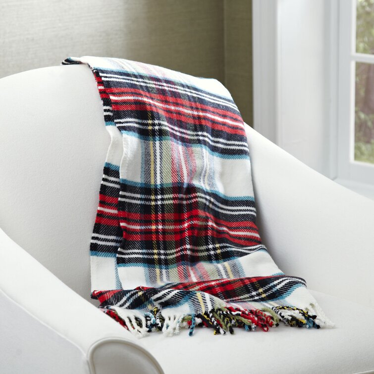 Cream discount tartan throw